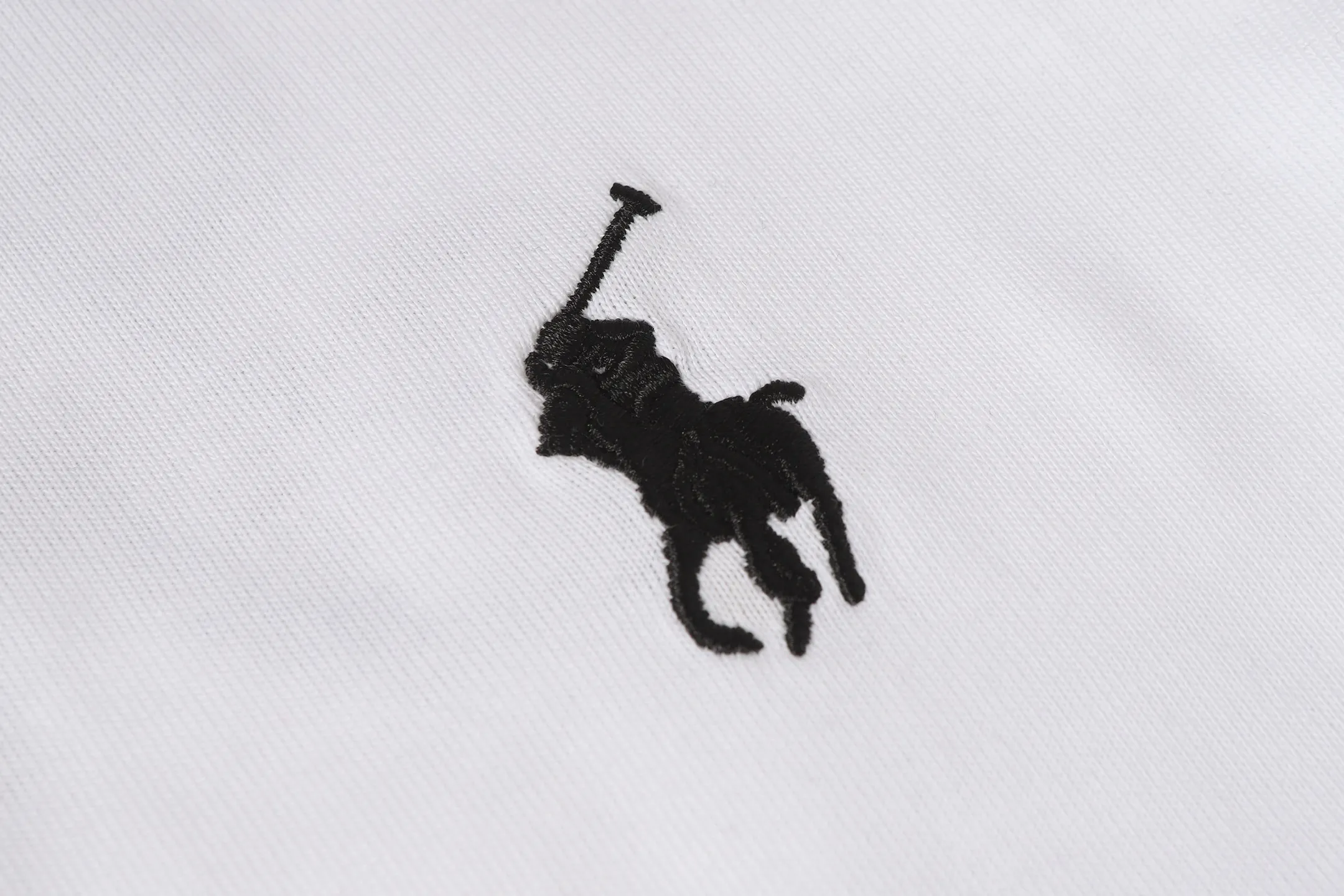 P140 💰 Actual pictures [High-end quality] Code: 8912# Color: Black White Size: S to XXL 2026ss New Ralph Lauren 320g customized fabric Round neck short sleeves Special embroidery Burnt patch Loose version for men and women